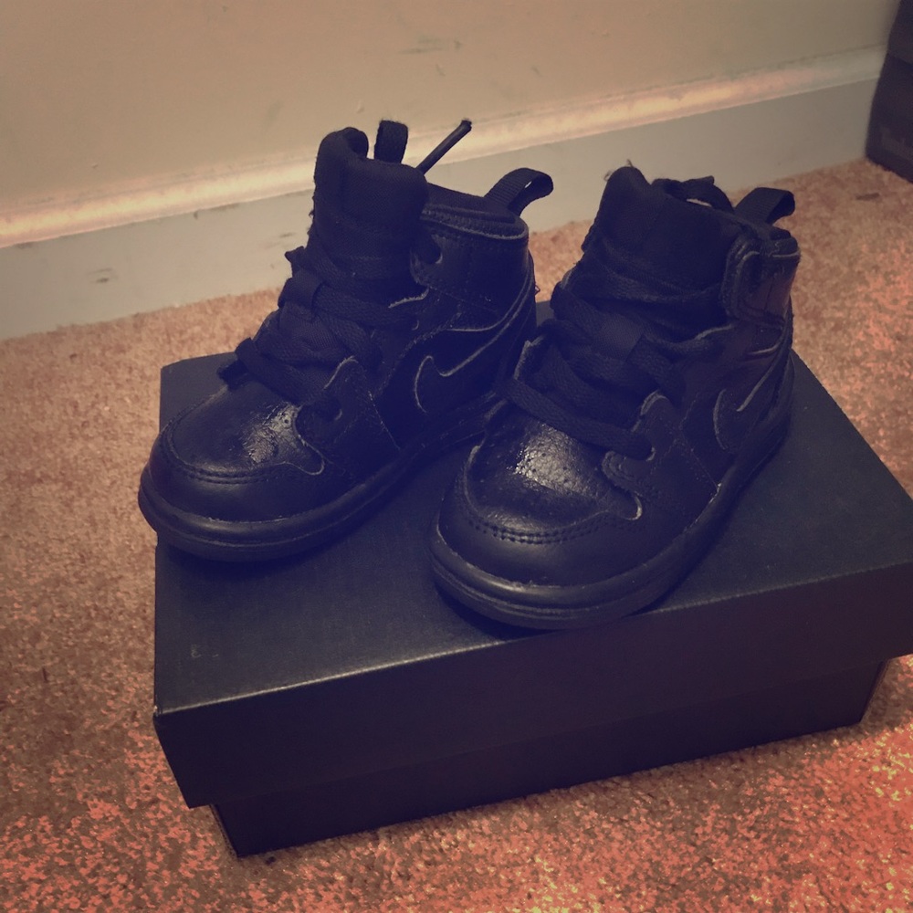 All black Toddler Jordan 1s